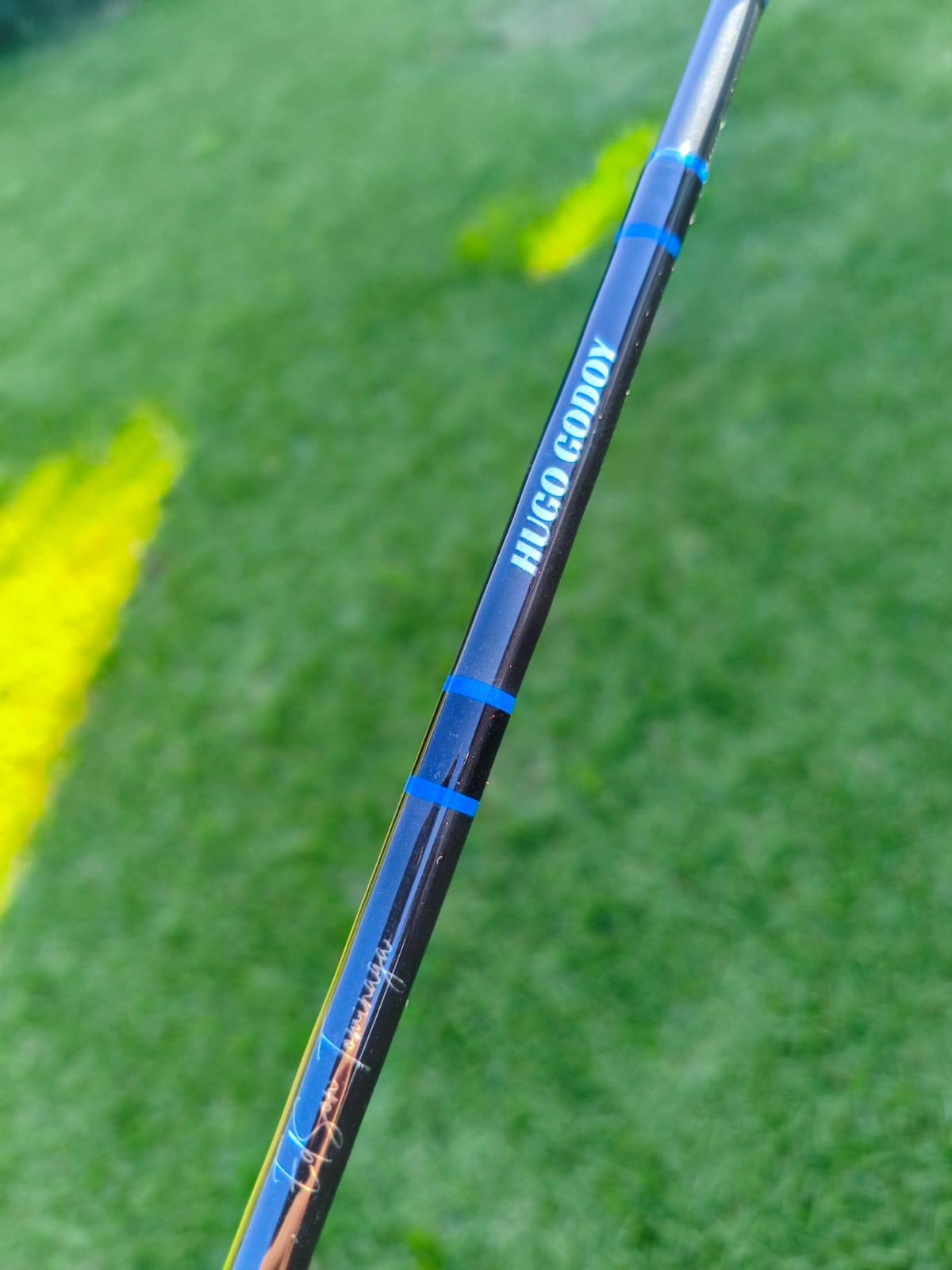Vara artesanal personalizada em azul
