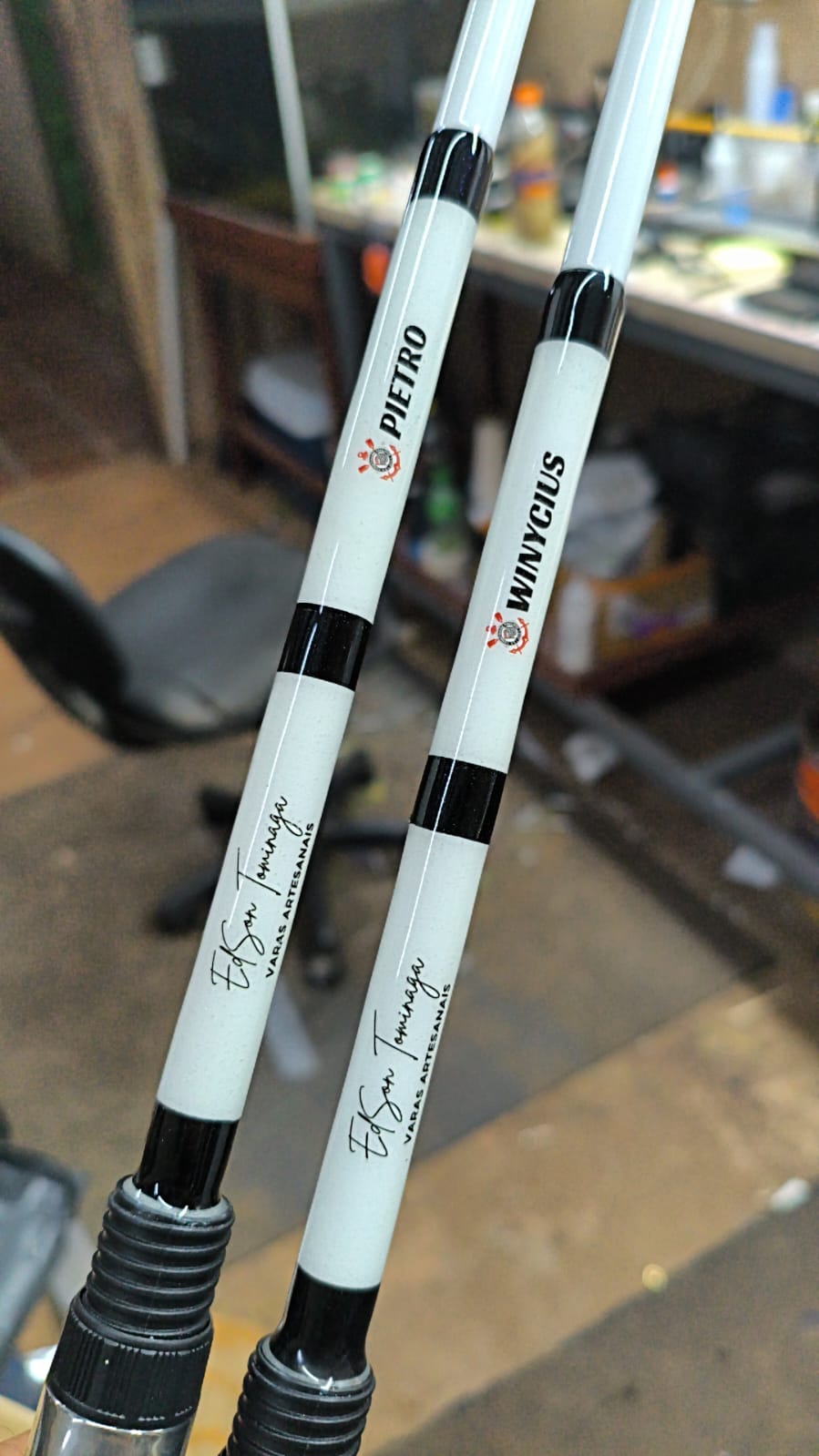 Varas artesanais personalizadas em branco